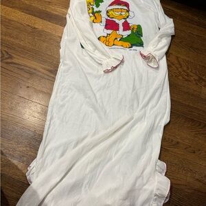 White Garfield Holiday Kids Pajama Nightgown